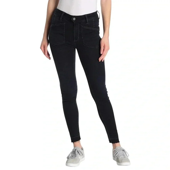 We The Free Ivy Released Hem Mid Rise Dark Navy Womens Skinny Jeans Size 24 - Picture 1 of 11